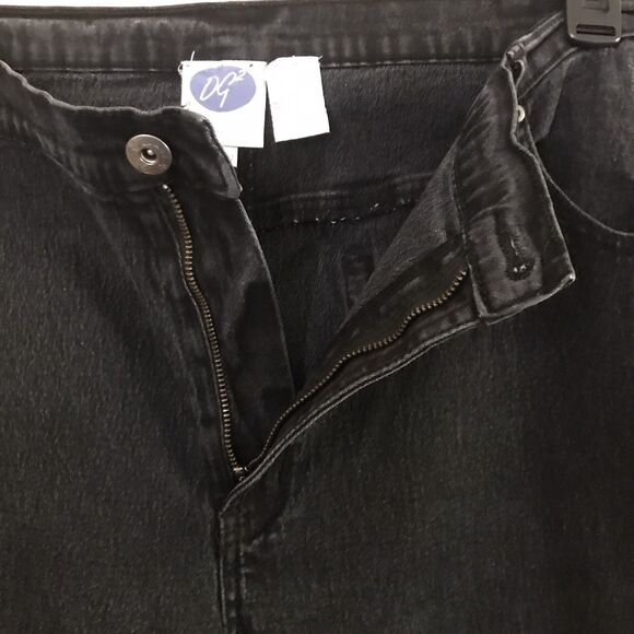 DG2 Diane Gilman Women's Studded Stretch Denim Jeans Wide Leg Dark Wash Siz 20W - Picture 5 of 9